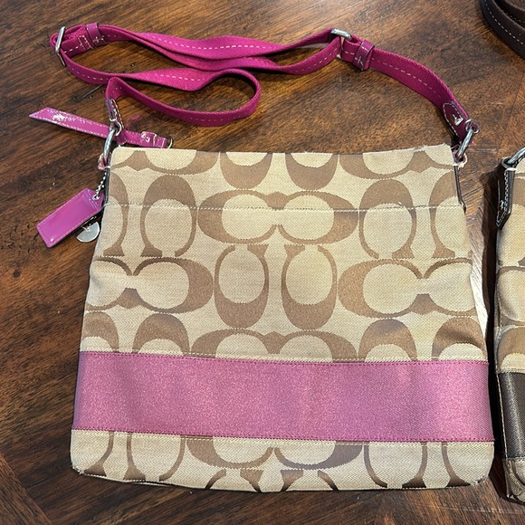 Coach Purse Set of 2 - Great Condition - Purple & Brown - Picture 2 of 5